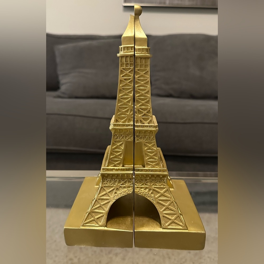 Z Gallerie Gold Eiffel Tower Bookends Parisian chic